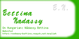 bettina nadassy business card